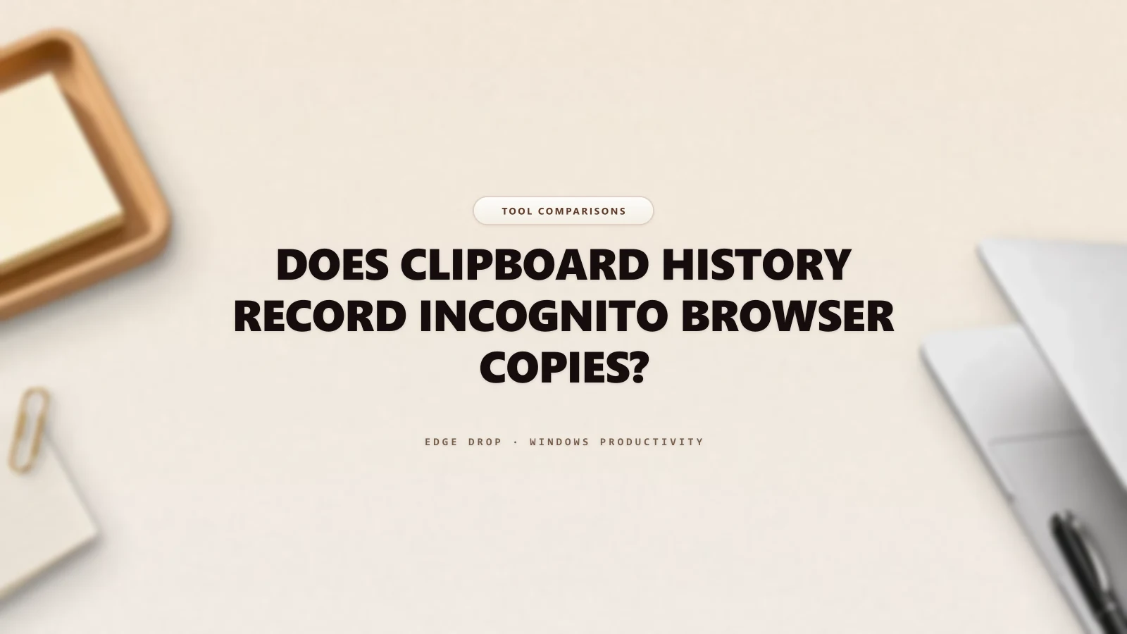 Does Clipboard History Record Incognito Browser Copies? — Edge Drop Guide