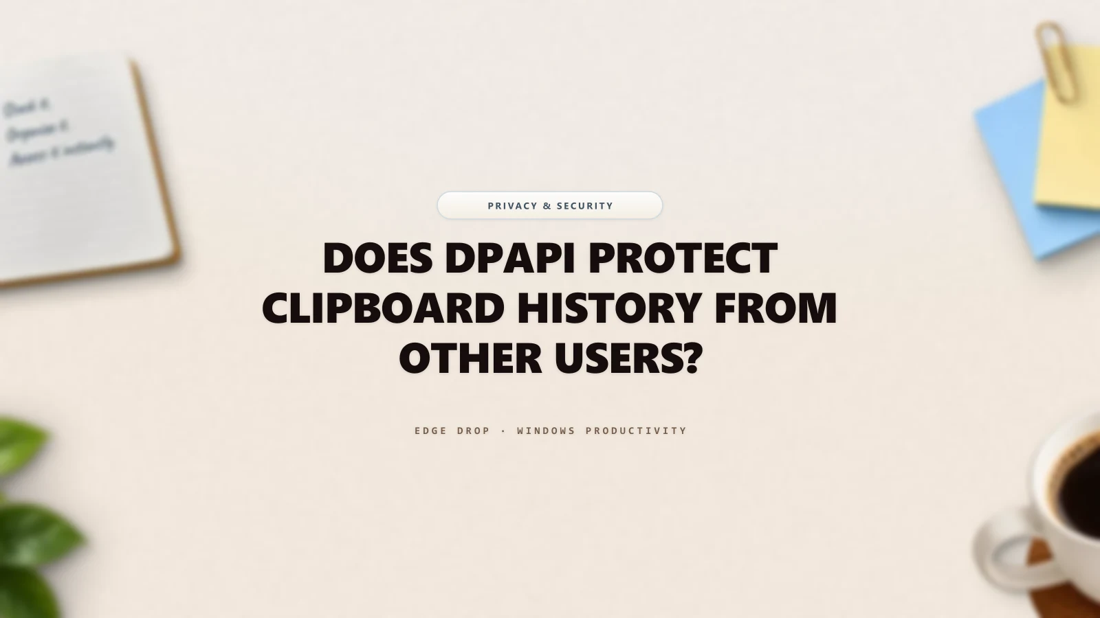 Does DPAPI Protect Clipboard History From Other Users? — Edge Drop Guide