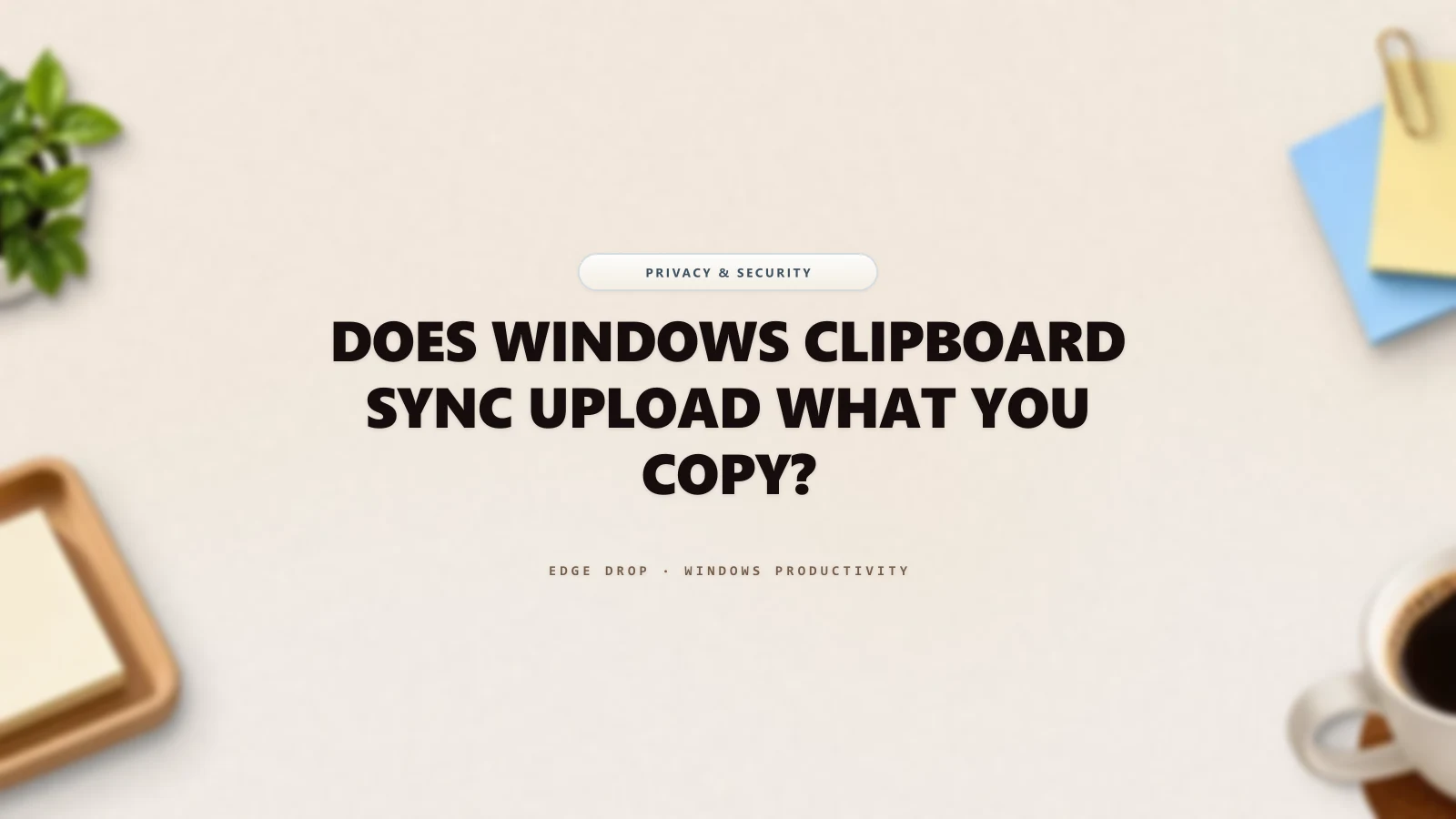 Does Windows Clipboard Sync Upload What You Copy? — Edge Drop Guide