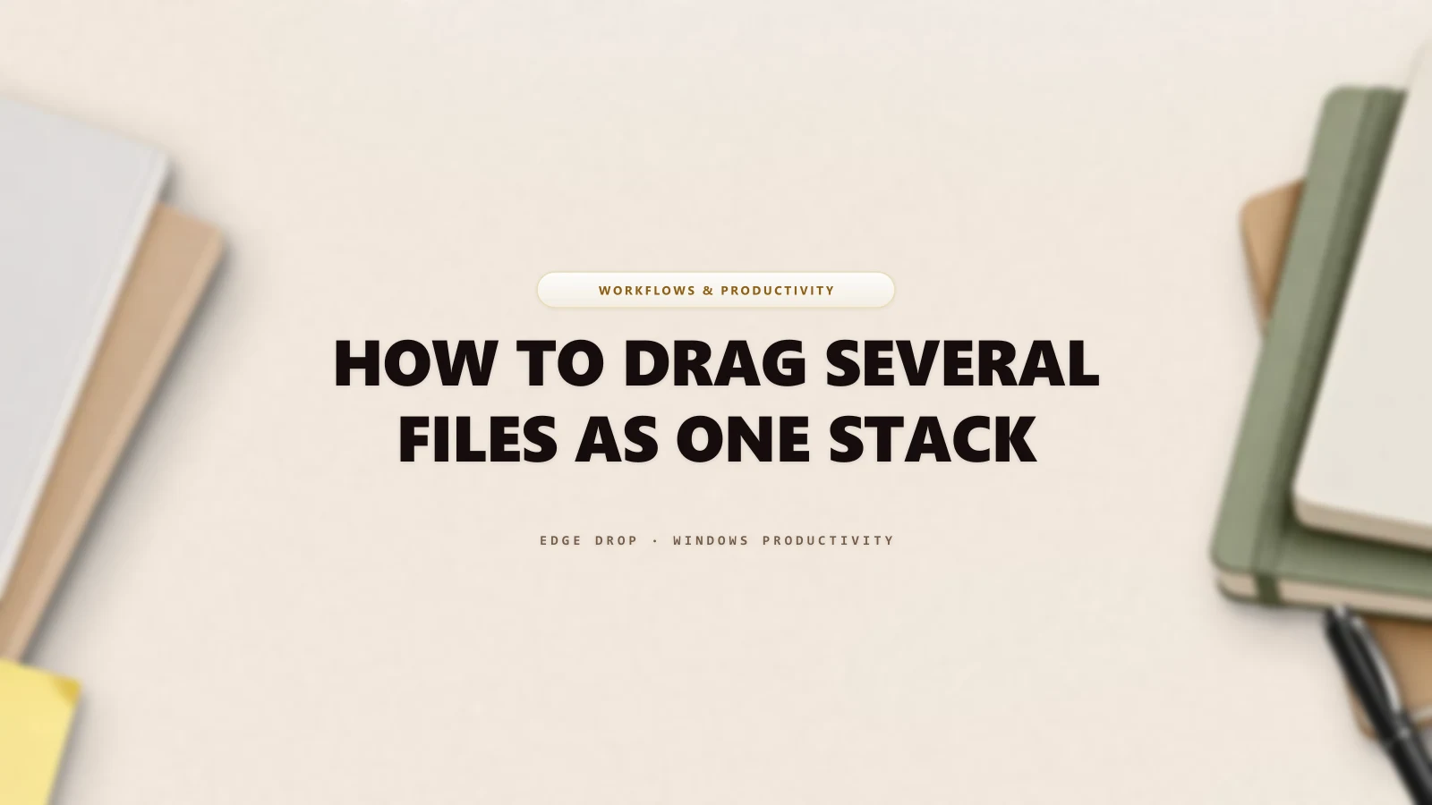 How to Drag Several Files as One Stack — Edge Drop Guide