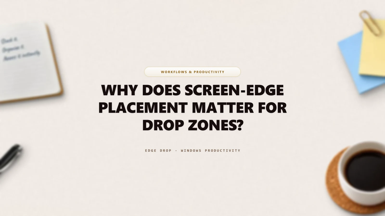 Why Does Screen-Edge Placement Matter for Drop Zones? — Edge Drop Guide