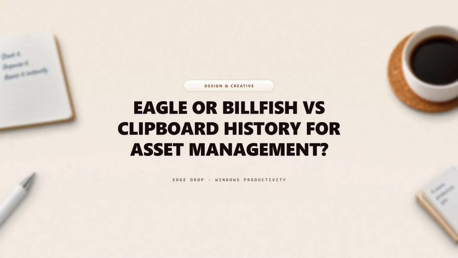 Eagle or Billfish vs Clipboard History for Asset Management? — Edge Drop Guide