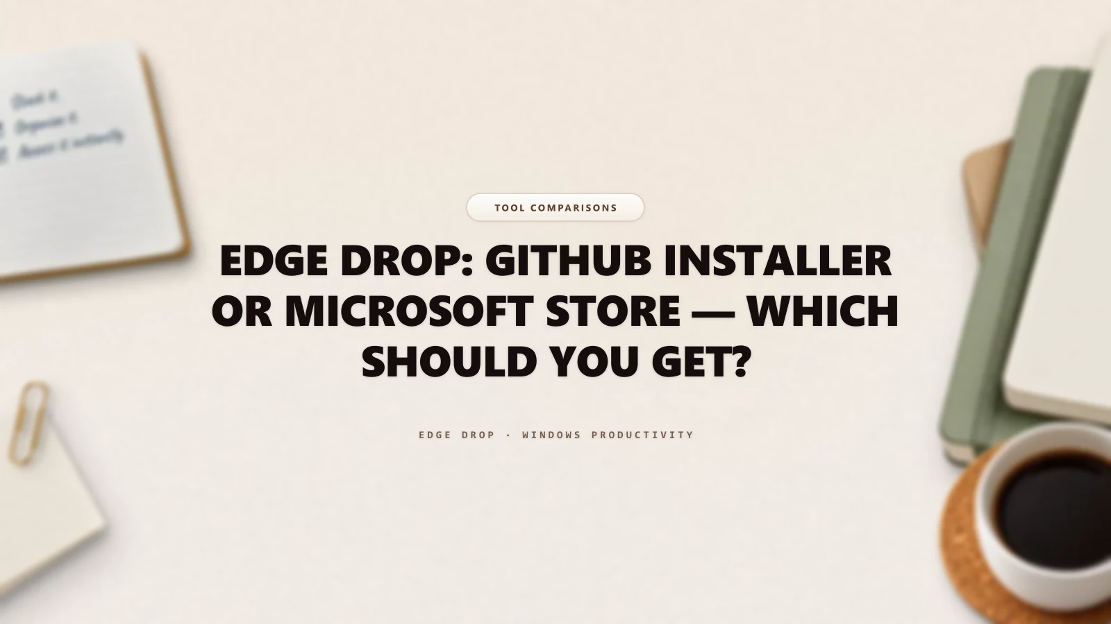 Edge Drop: GitHub Installer or Microsoft Store — Which Should You Get? — Edge Drop Guide