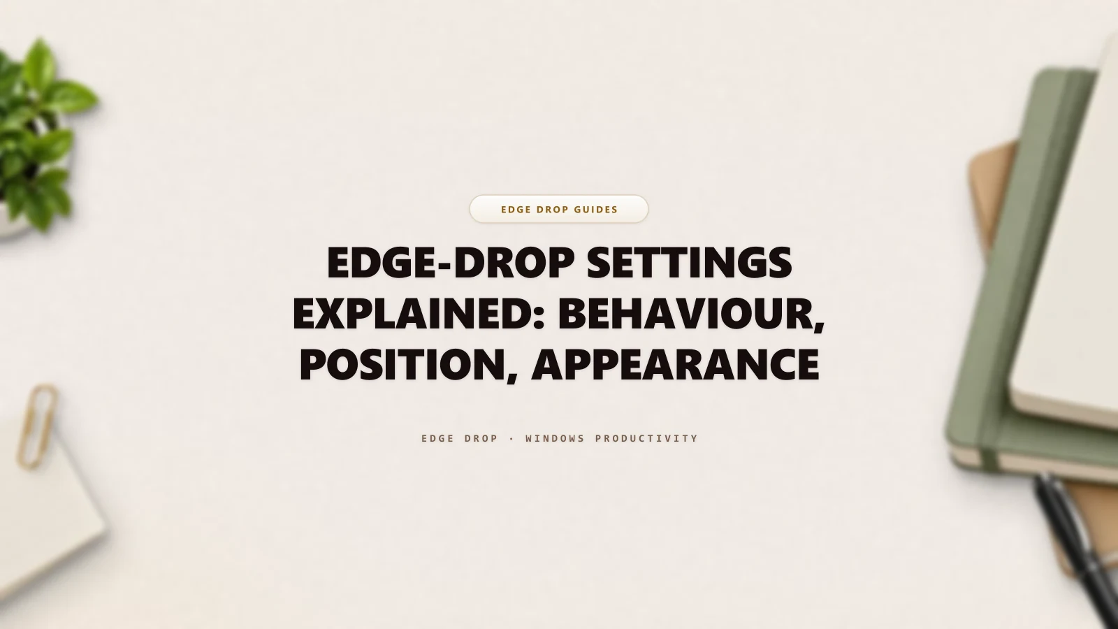 Edge-Drop Settings Explained: Behaviour, Position, Appearance — Edge Drop Guide