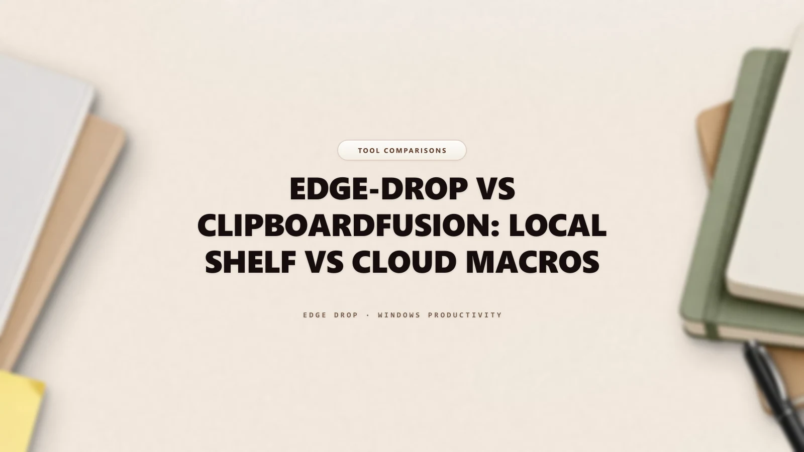 Edge-Drop vs ClipboardFusion: Local Shelf vs Cloud Macros — Edge Drop Guide