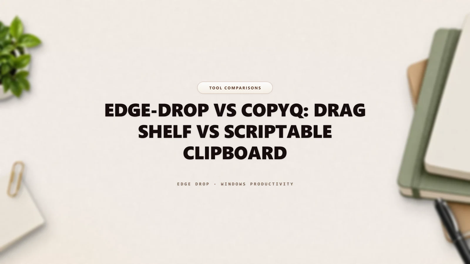 Edge-Drop vs CopyQ: Drag Shelf vs Scriptable Clipboard — Edge Drop Guide