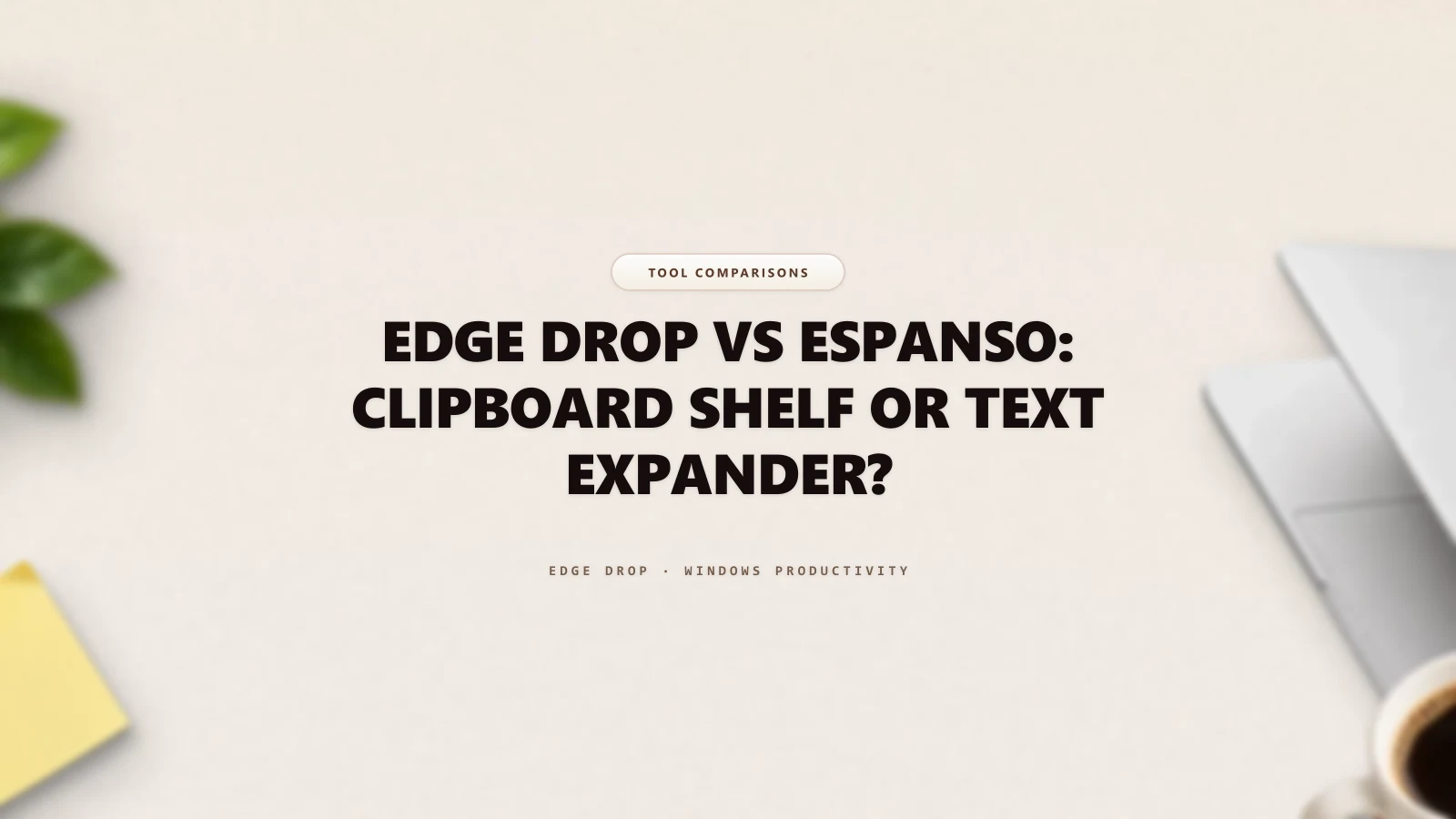 Edge Drop vs Espanso: Clipboard Shelf or Text Expander? — Edge Drop Guide