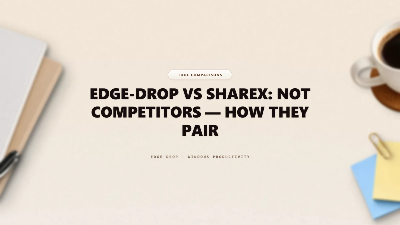 Edge-Drop vs ShareX: Not Competitors — How They Pair — Edge Drop Guide