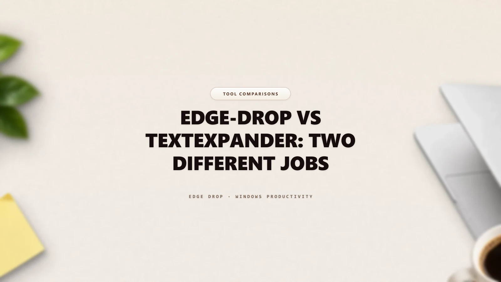 Edge-Drop vs TextExpander: Two Different Jobs — Edge Drop Guide