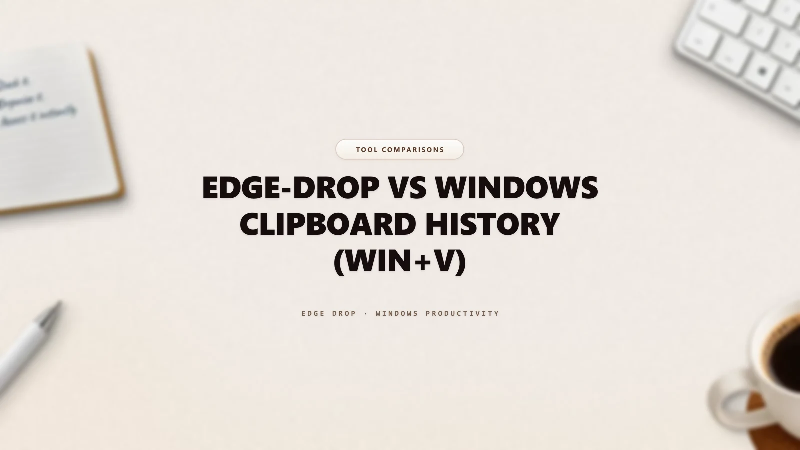 Edge-Drop vs Windows Clipboard History (Win+V) — Edge Drop Guide