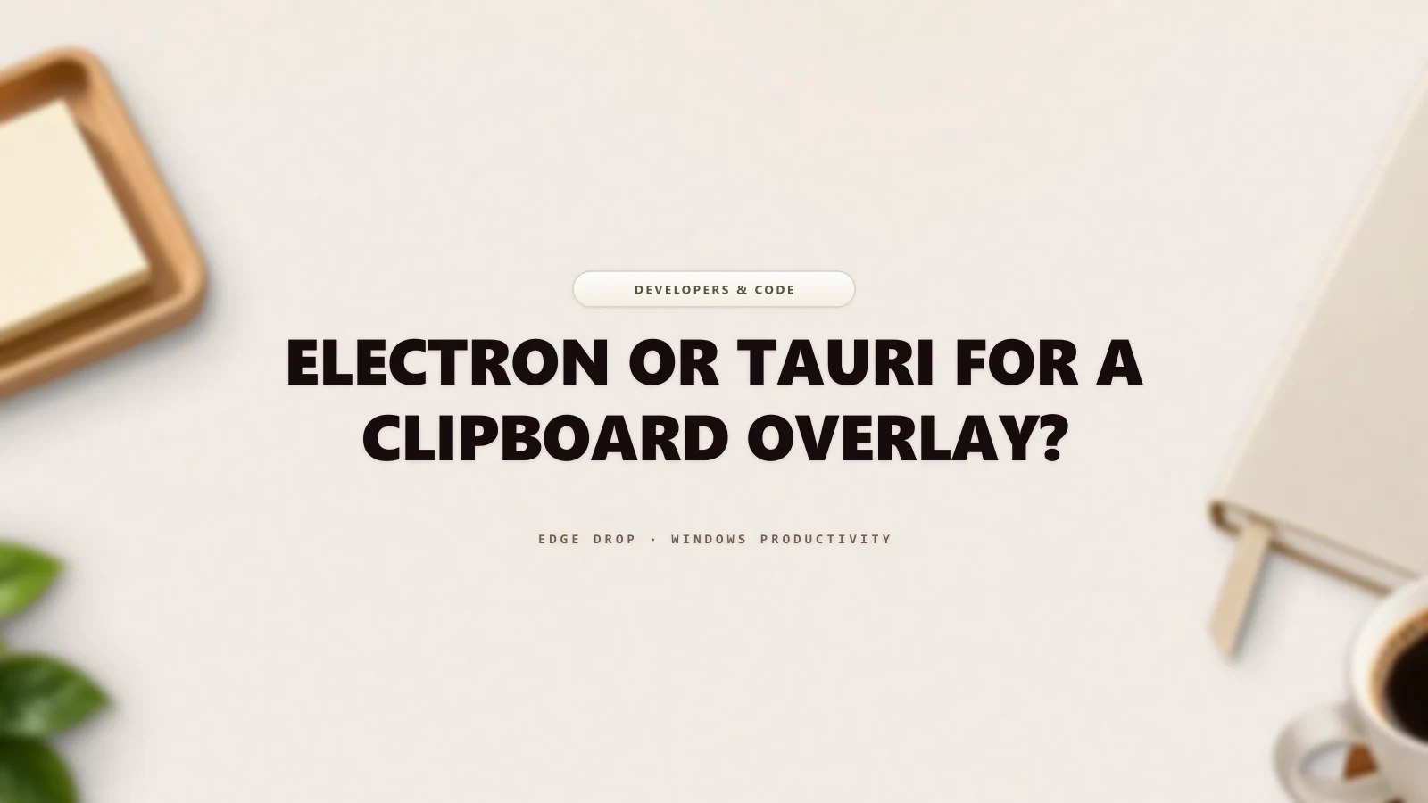Electron or Tauri for a Clipboard Overlay? — Edge Drop Guide