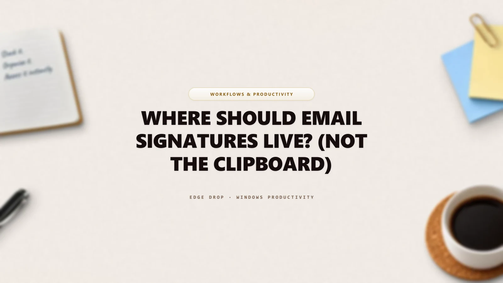 Where Should Email Signatures Live? (Not the Clipboard) — Edge Drop Guide