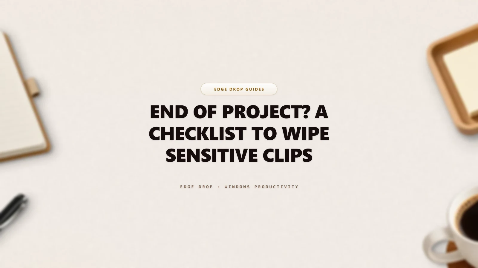 End of Project? A Checklist to Wipe Sensitive Clips — Edge Drop Guide
