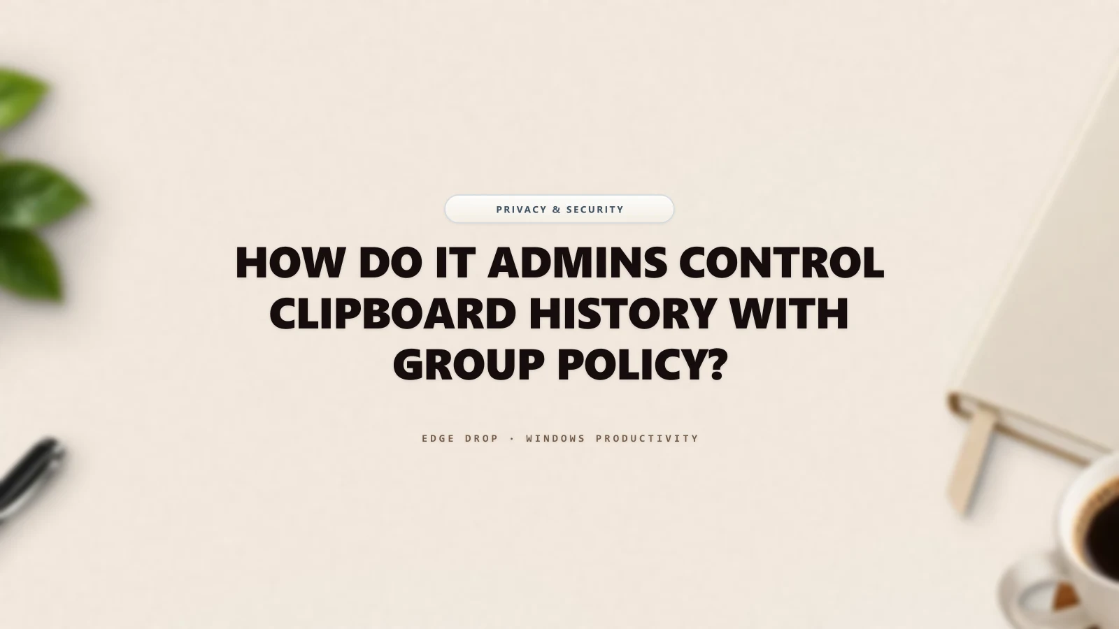 How Do IT Admins Control Clipboard History With Group Policy? — Edge Drop Guide