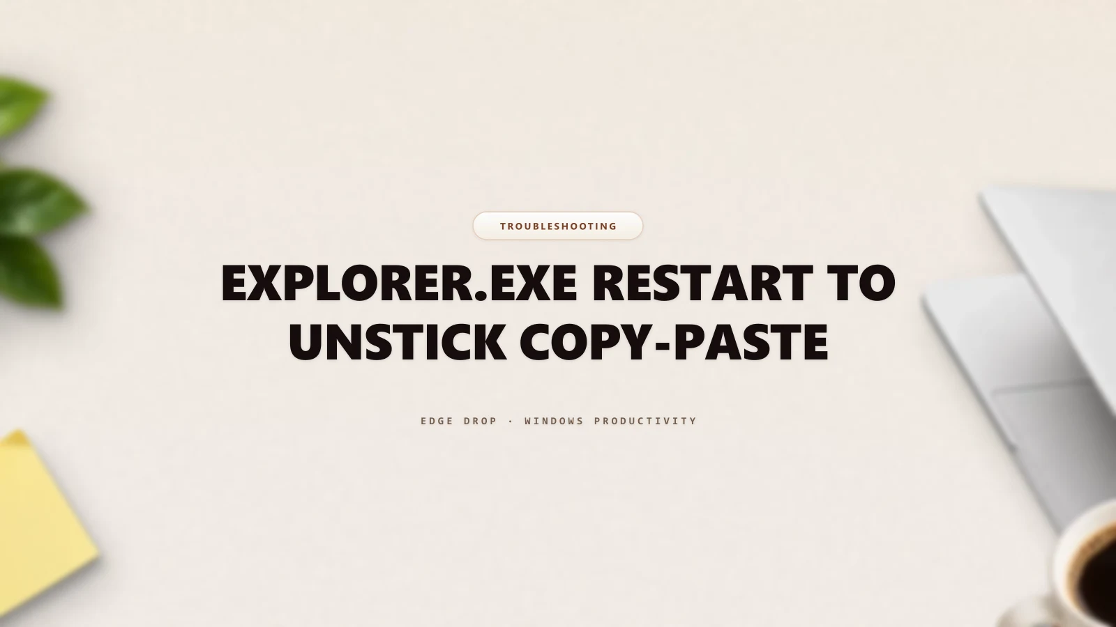 Explorer.exe Restart to Unstick Copy-Paste — Edge Drop Guide