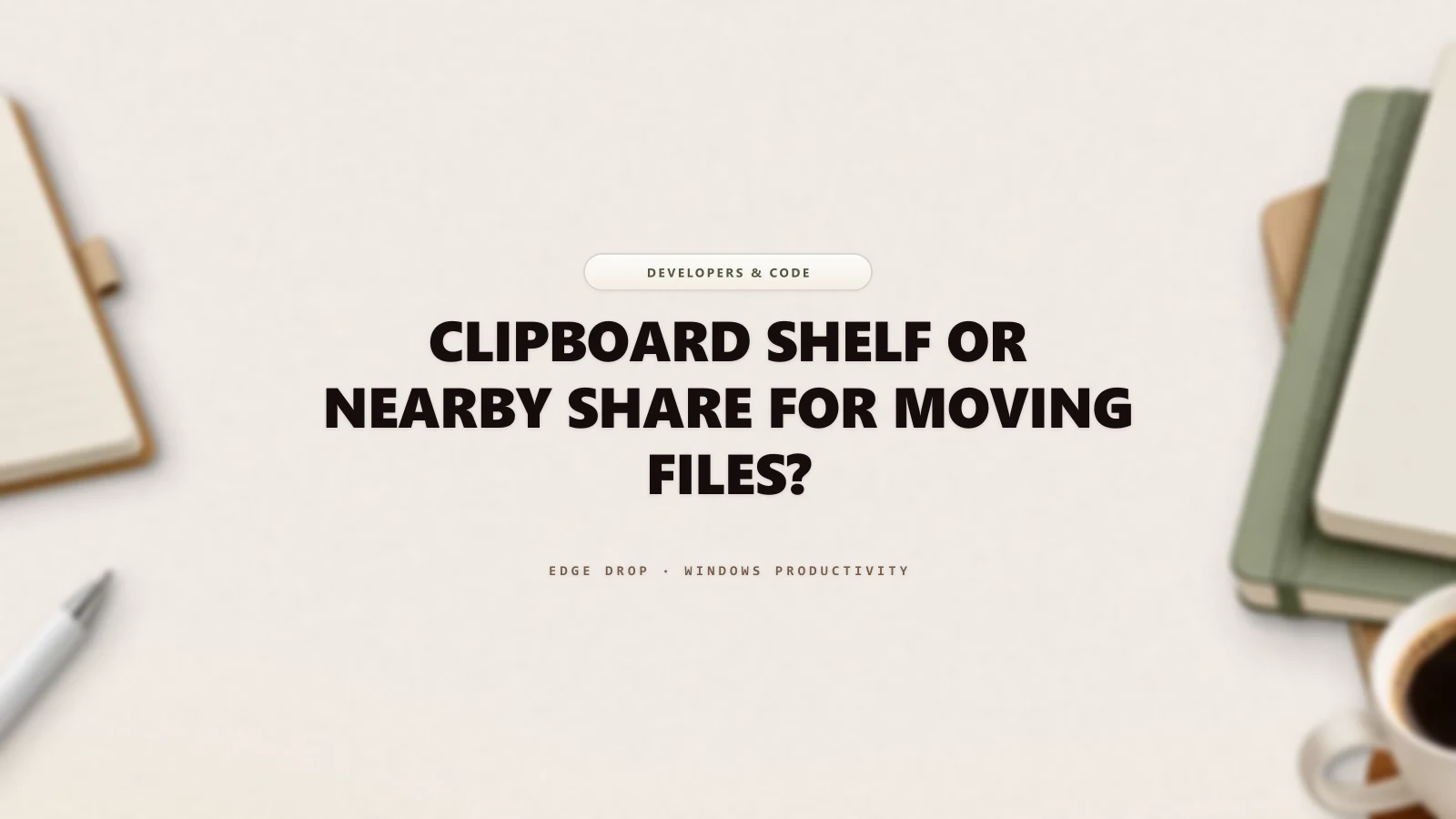Clipboard Shelf or Nearby Share for Moving Files? — Edge Drop Guide