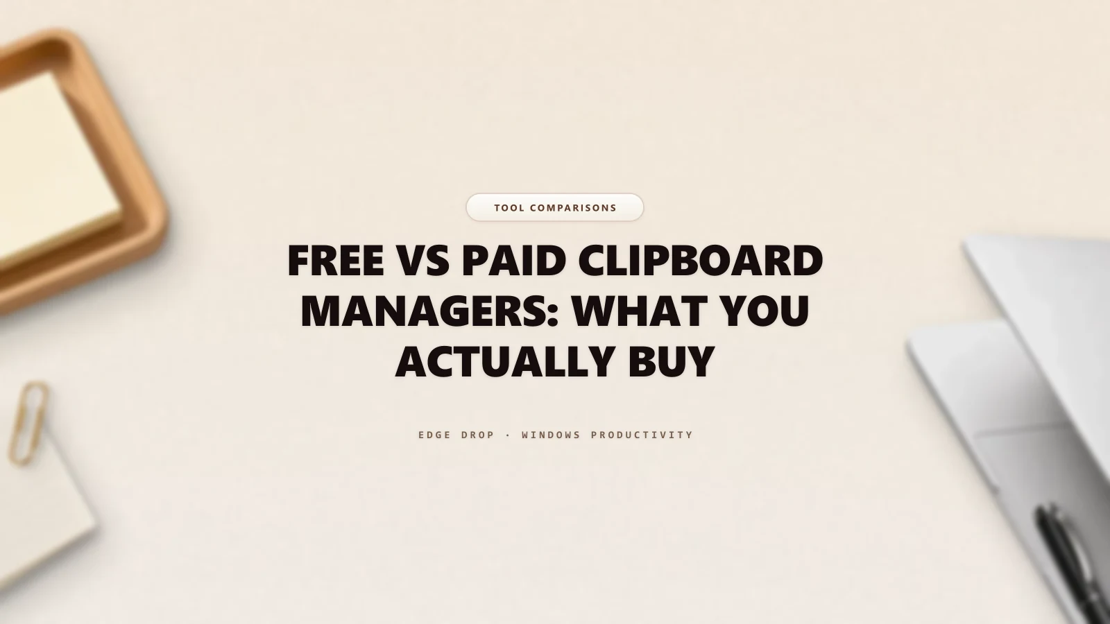 Free vs Paid Clipboard Managers: What You Actually Buy — Edge Drop Guide