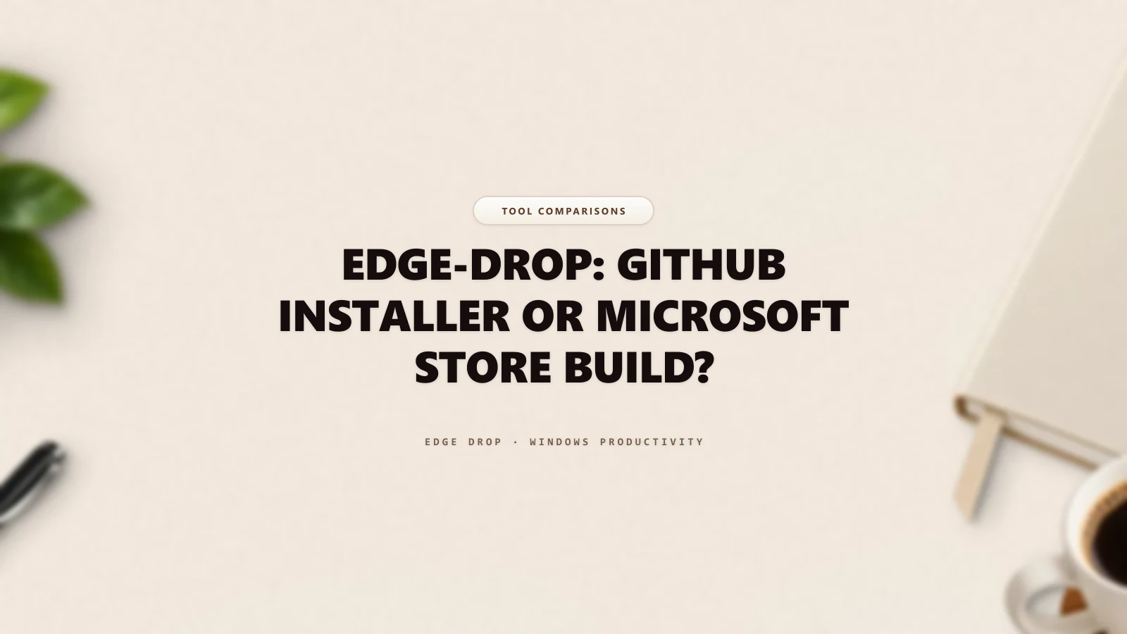 Edge-Drop: GitHub Installer or Microsoft Store Build? — Edge Drop Guide
