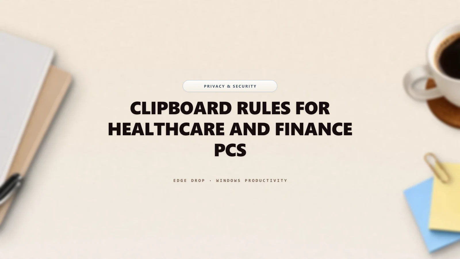 Clipboard Rules for Healthcare and Finance PCs — Edge Drop Guide
