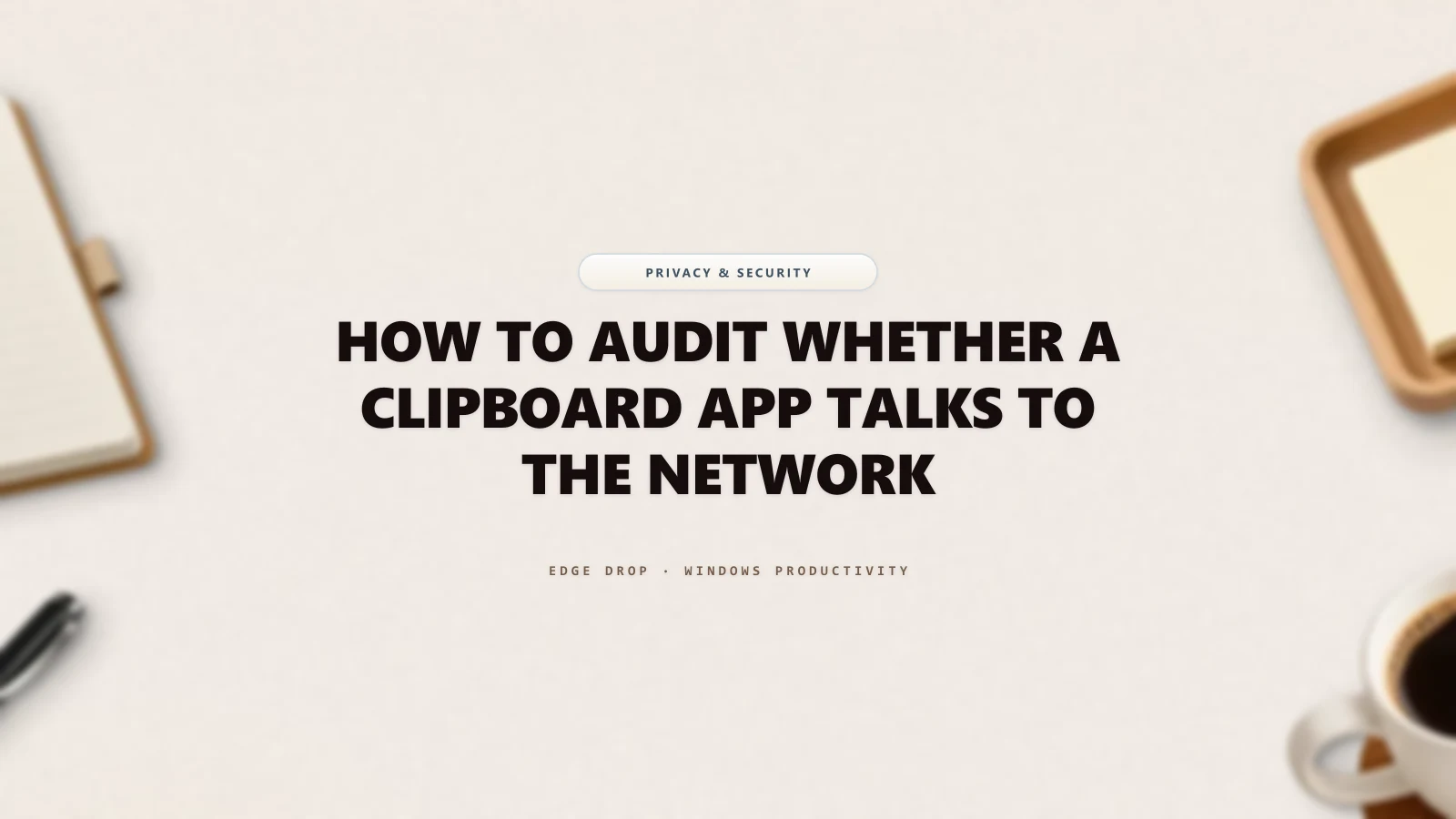 How to Audit Whether a Clipboard App Talks to the Network — Edge Drop Guide