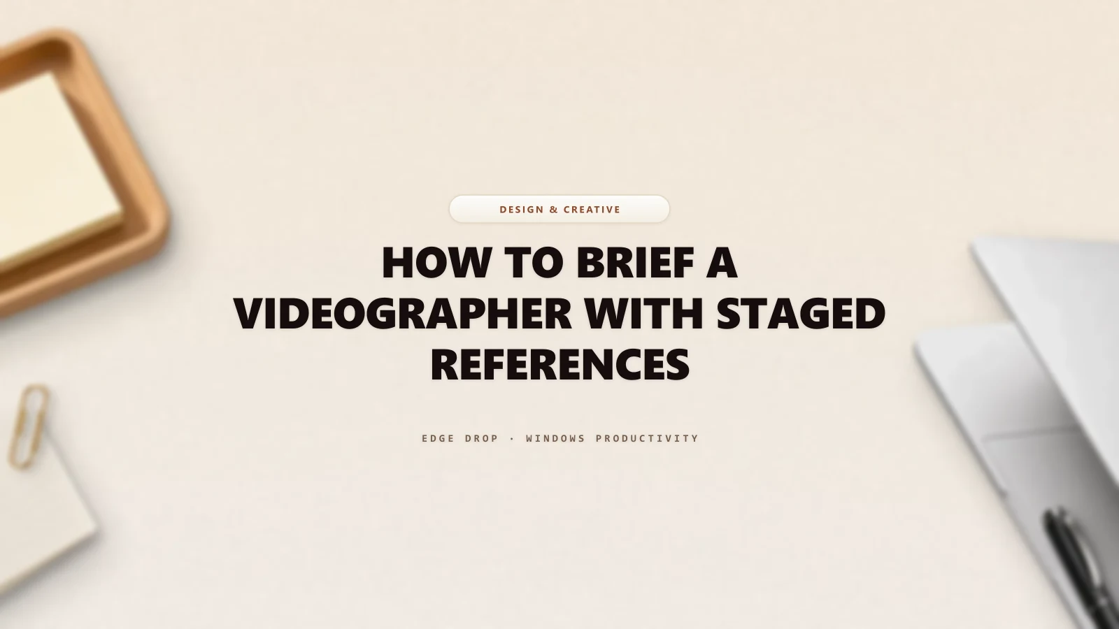 How to Brief a Videographer With Staged References — Edge Drop Guide