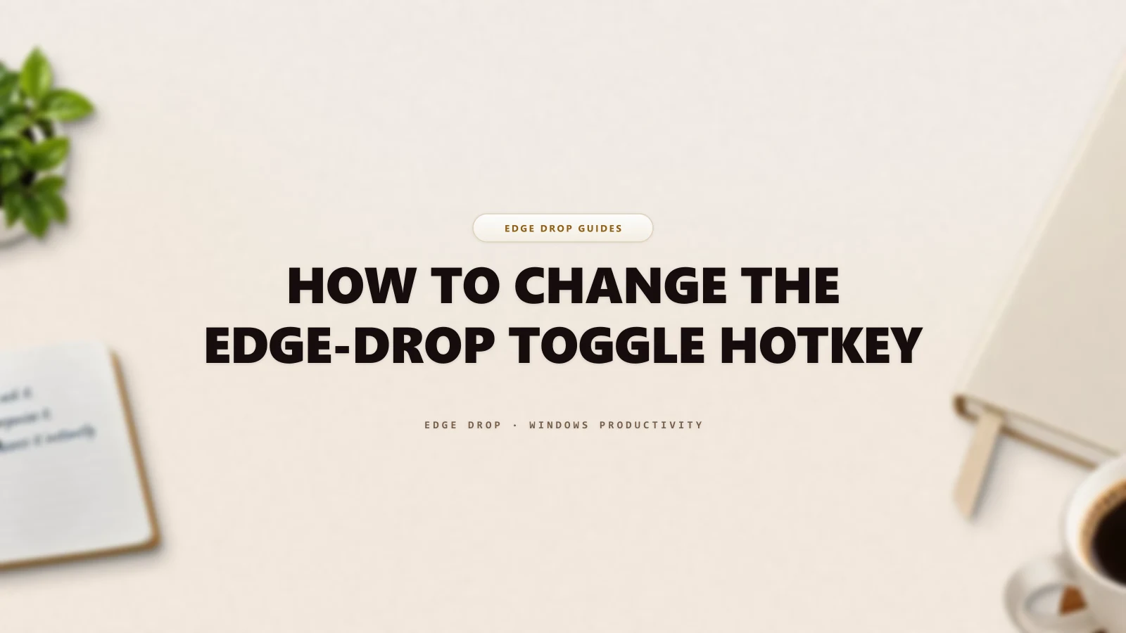 How to Change the Edge-Drop Toggle Hotkey — Edge Drop Guide