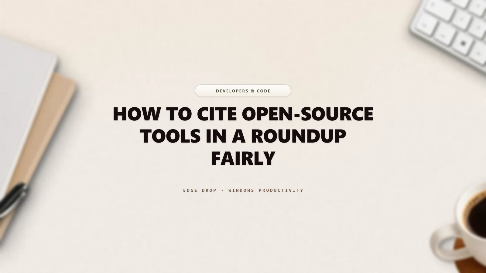 How to Cite Open-Source Tools in a Roundup Fairly — Edge Drop Guide