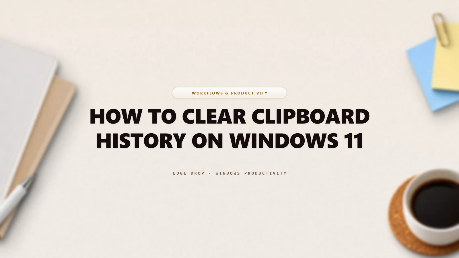 How to Clear Clipboard History on Windows 11 — Edge Drop Guide