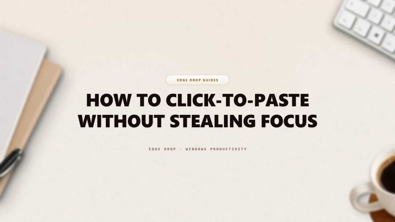How to Click-to-Paste Without Stealing Focus — Edge Drop Guide