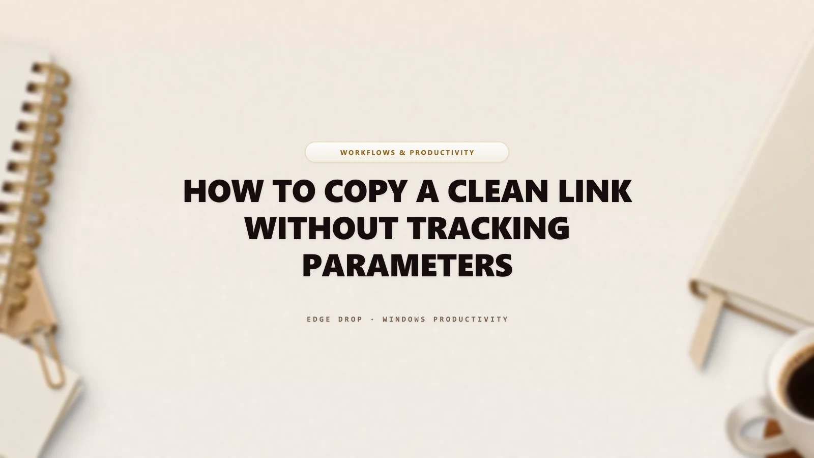 How to Copy a Clean Link Without Tracking Parameters — Edge Drop Guide