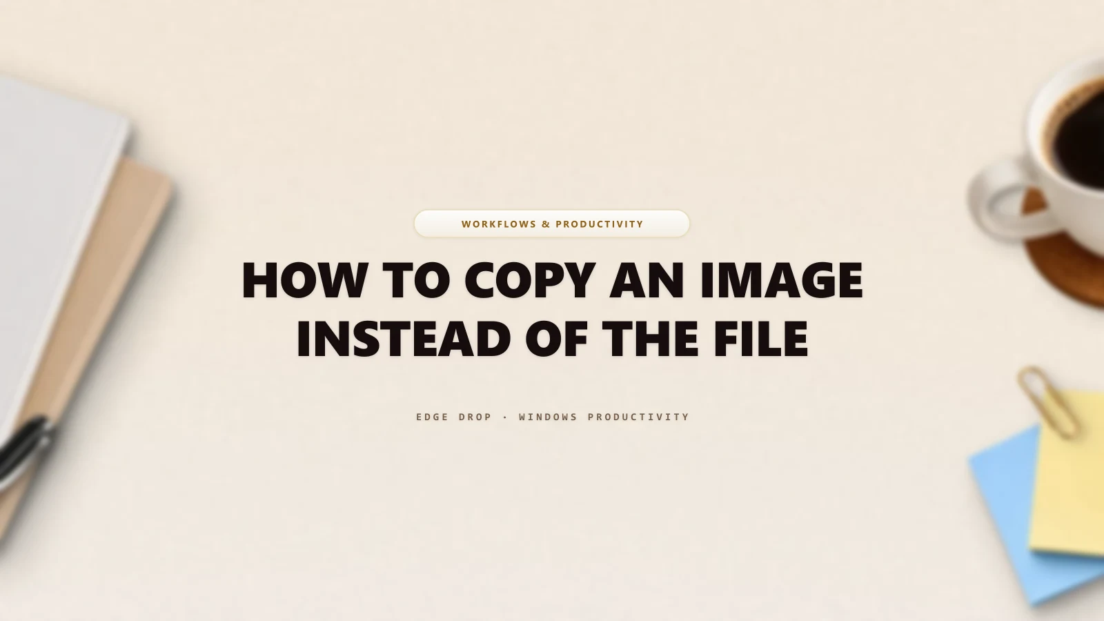 How to Copy an Image Instead of the File — Edge Drop Guide