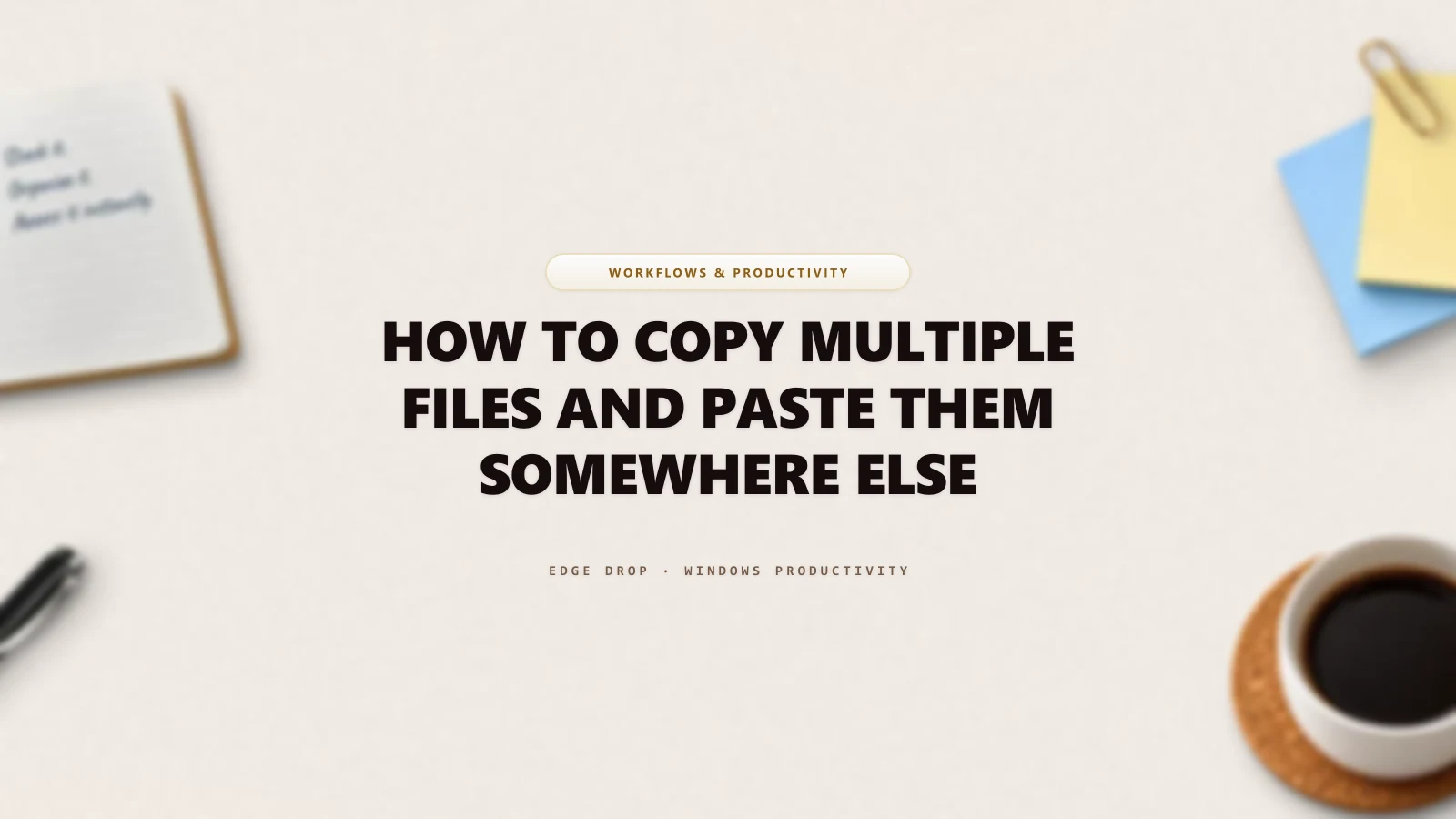 How to Copy Multiple Files and Paste Them Somewhere Else — Edge Drop Guide