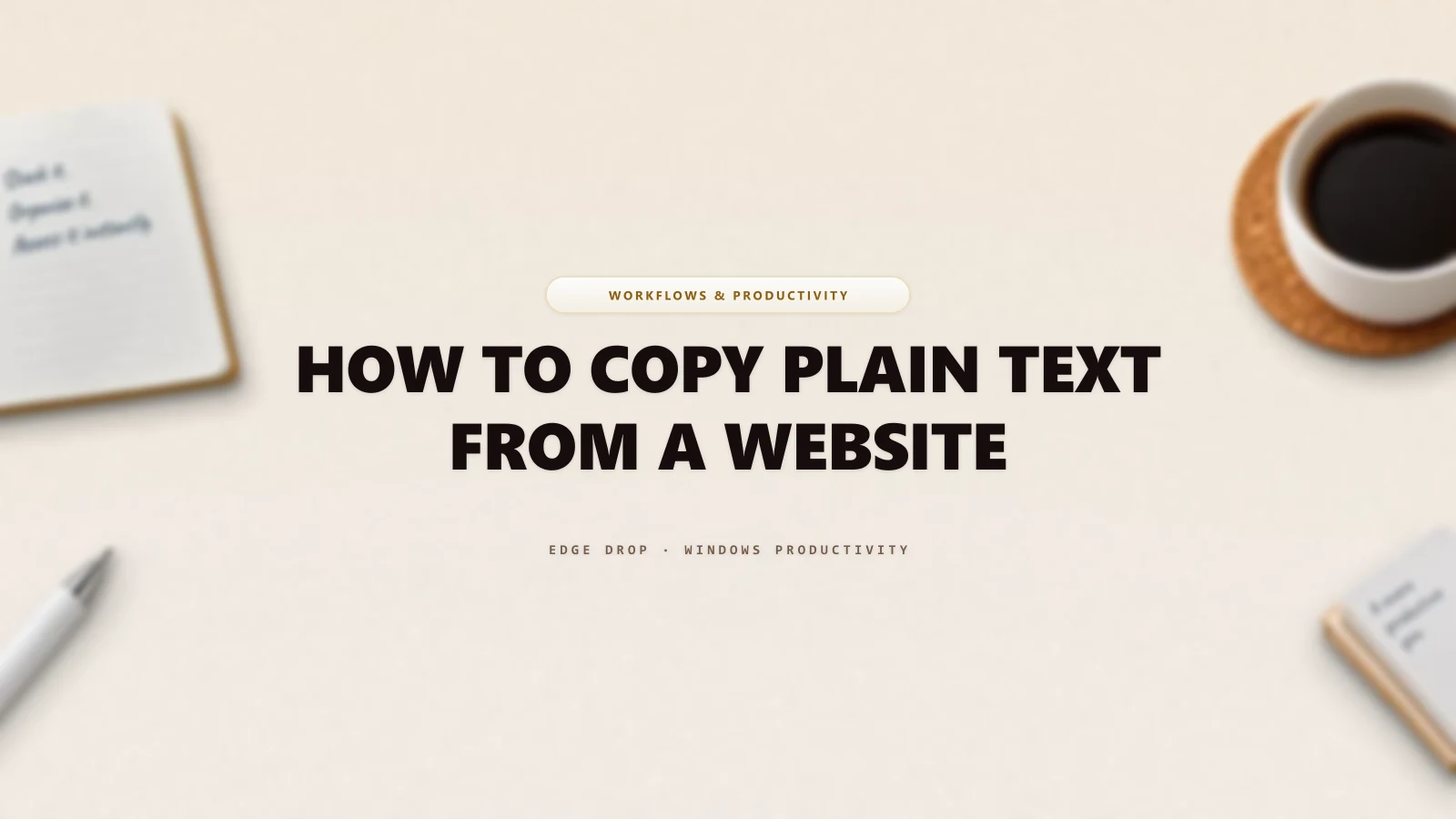 How to Copy Plain Text From a Website — Edge Drop Guide