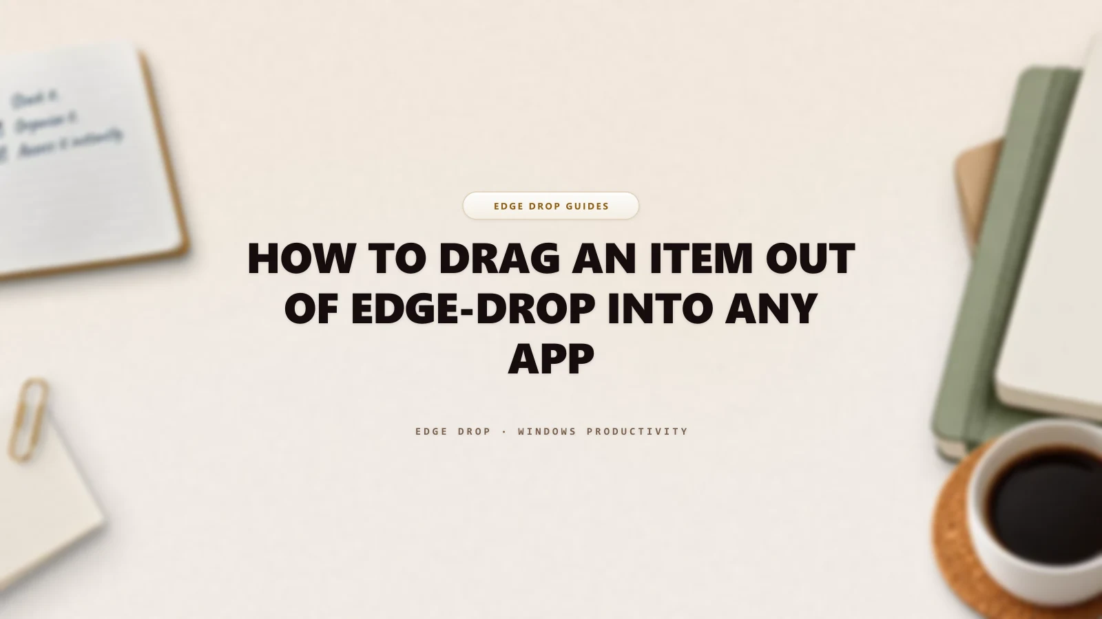 How to Drag an Item Out of Edge-Drop Into Any App — Edge Drop Guide