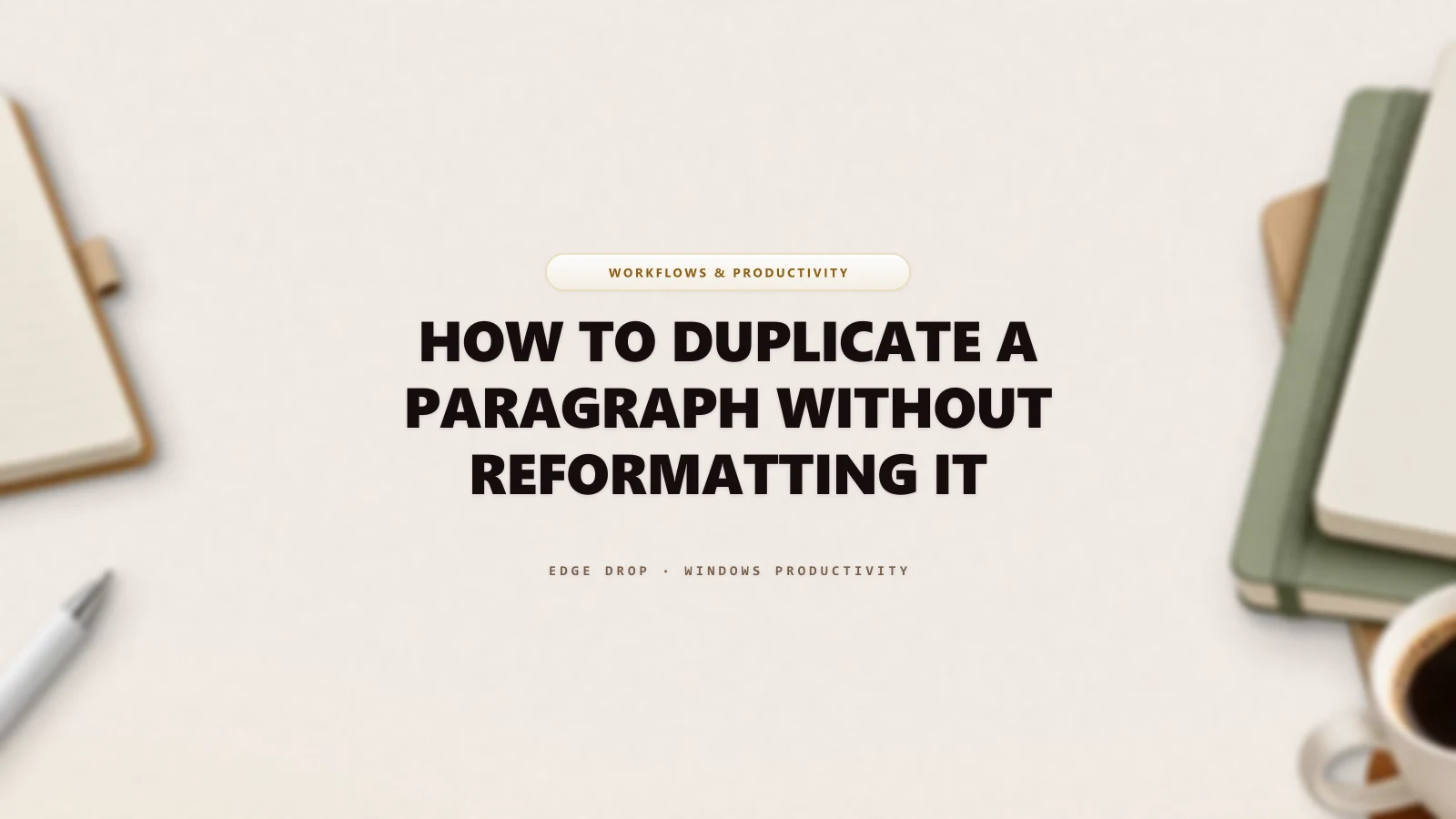 How to Duplicate a Paragraph Without Reformatting It — Edge Drop Guide