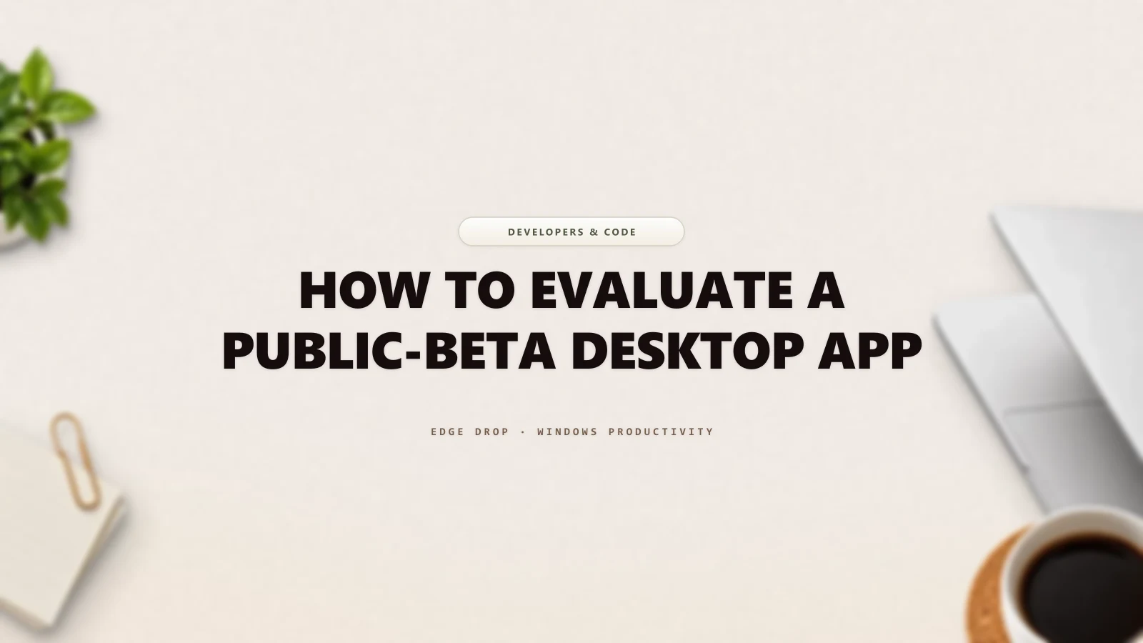 How to Evaluate a Public-Beta Desktop App — Edge Drop Guide