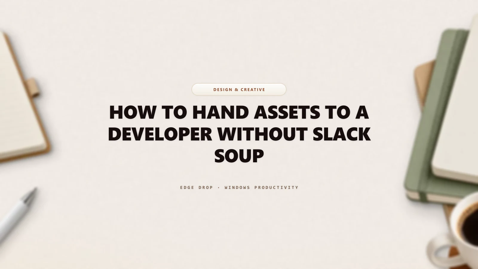 How to Hand Assets to a Developer Without Slack Soup — Edge Drop Guide