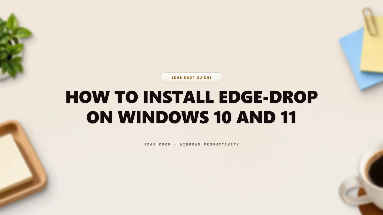 How to Install Edge-Drop on Windows 10 and 11 — Edge Drop Guide