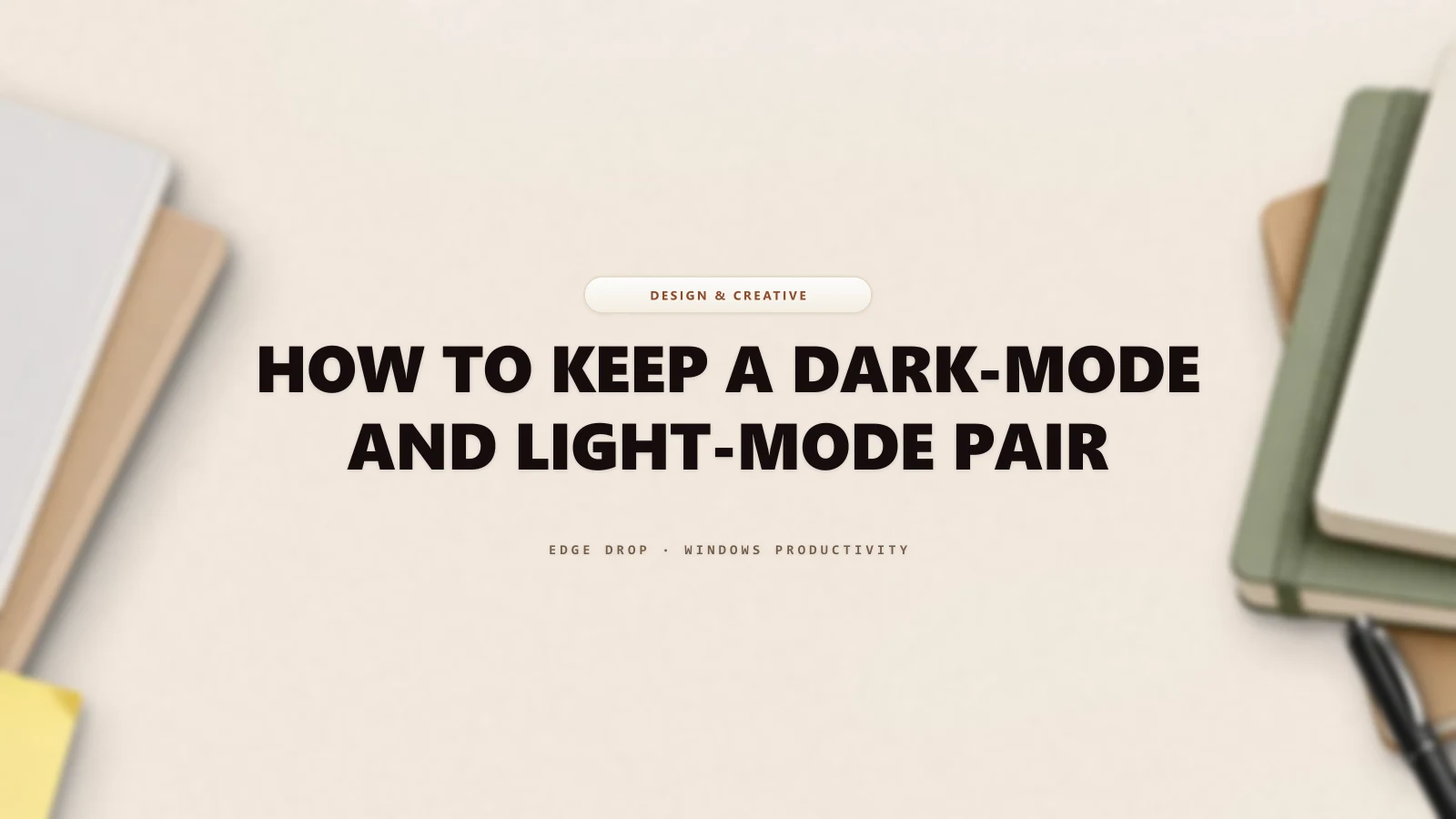 How to Keep a Dark-Mode and Light-Mode Pair — Edge Drop Guide