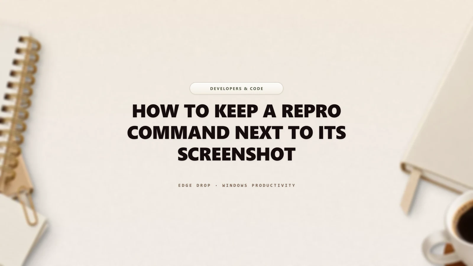 How to Keep a Repro Command Next to Its Screenshot — Edge Drop Guide