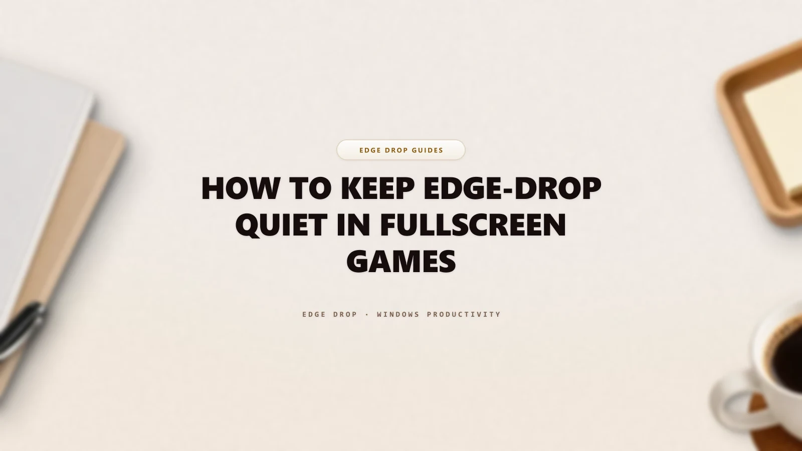 How to Keep Edge-Drop Quiet in Fullscreen Games — Edge Drop Guide