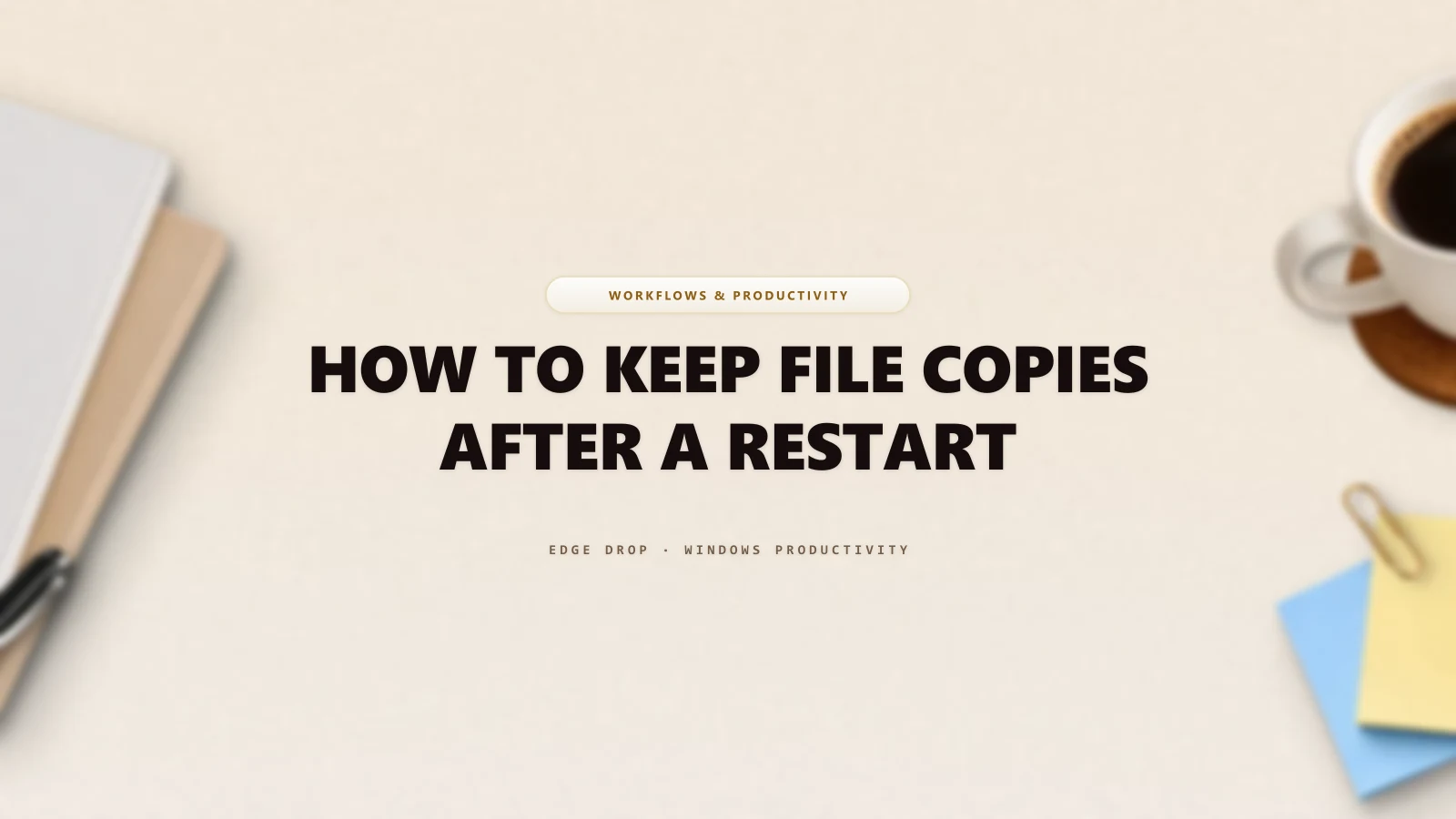 How to Keep File Copies After a Restart — Edge Drop Guide