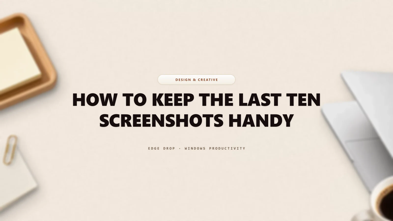 How to Keep the Last Ten Screenshots Handy — Edge Drop Guide