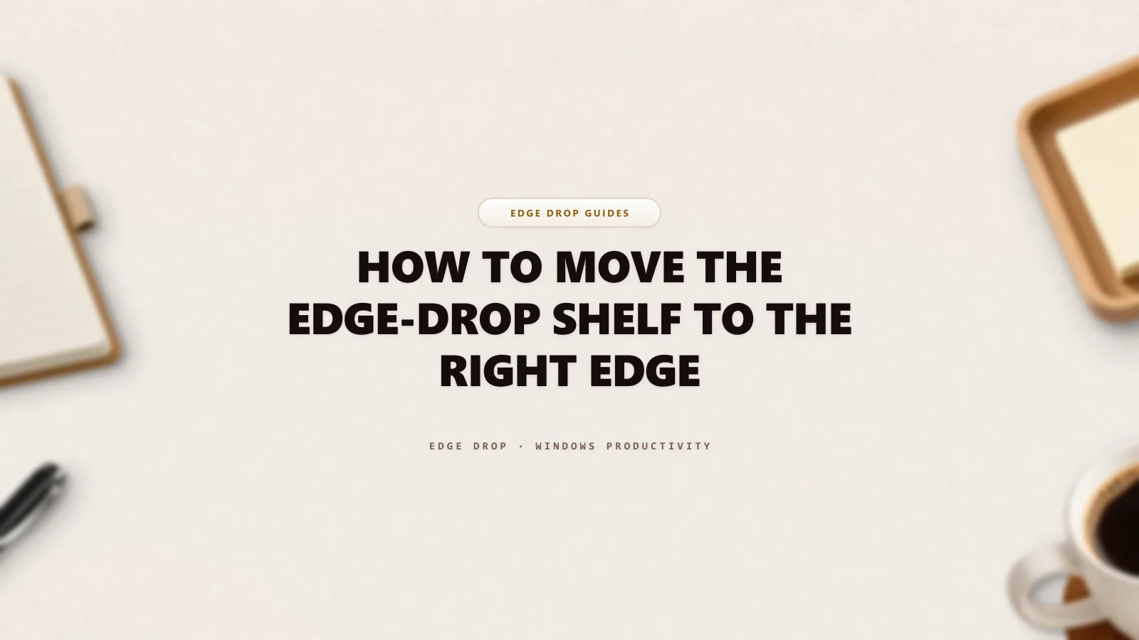 How to Move the Edge-Drop Shelf to the Right Edge — Edge Drop Guide