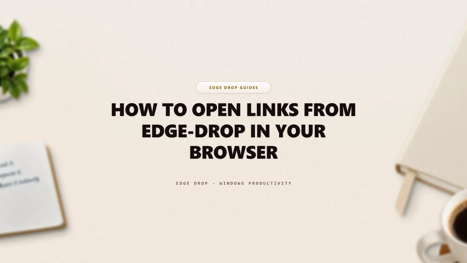 How to Open Links From Edge-Drop in Your Browser — Edge Drop Guide
