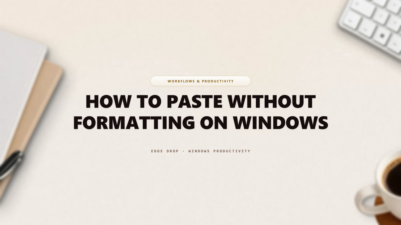 How to Paste Without Formatting on Windows — Edge Drop Guide