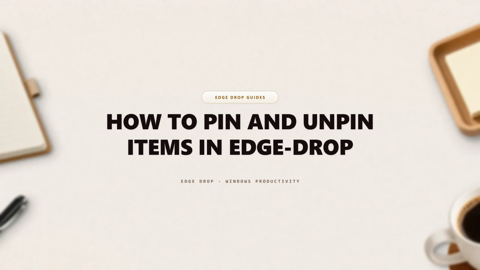 How to Pin and Unpin Items in Edge-Drop — Edge Drop Guide