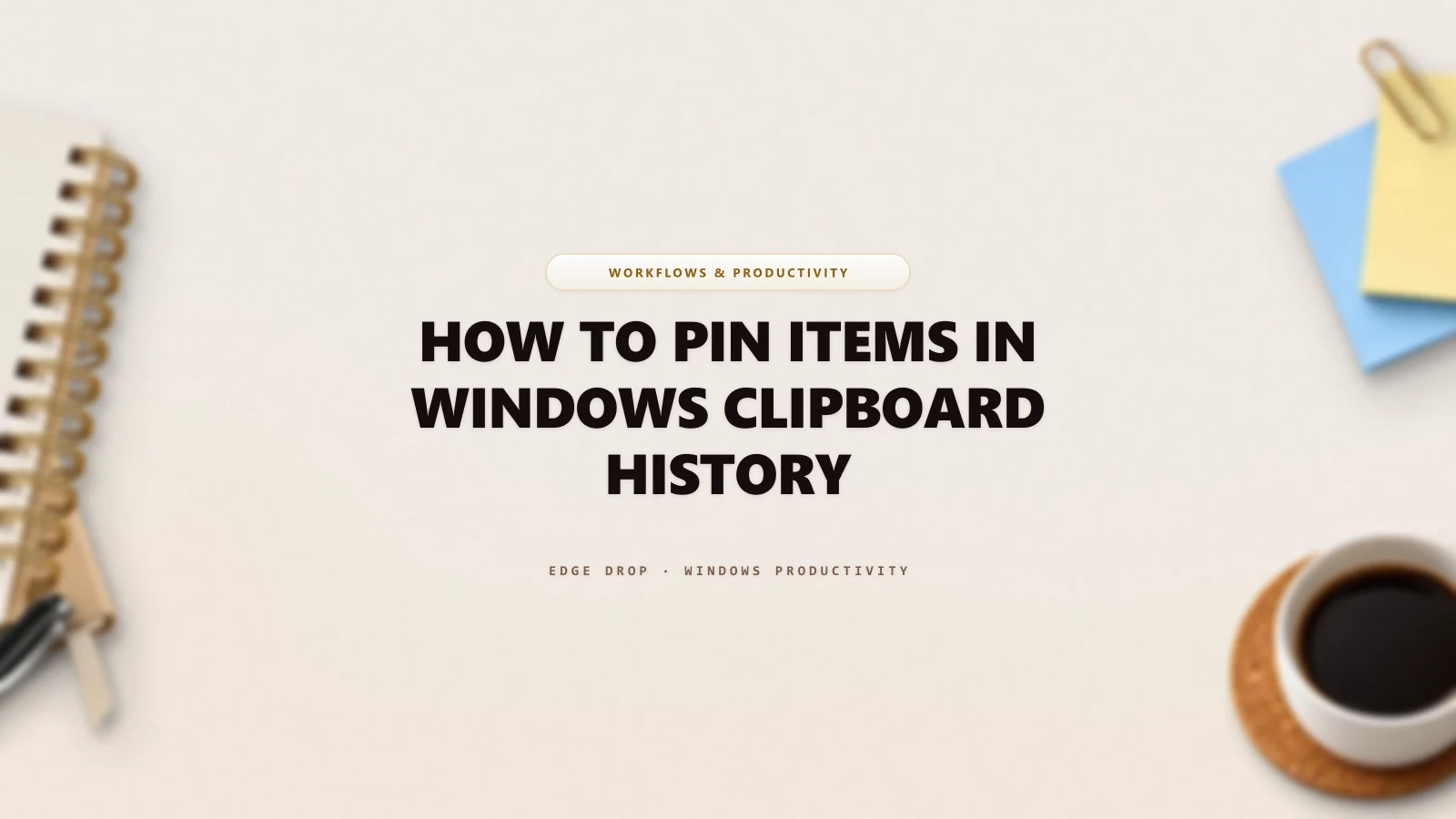 How to Pin Items in Windows Clipboard History — Edge Drop Guide