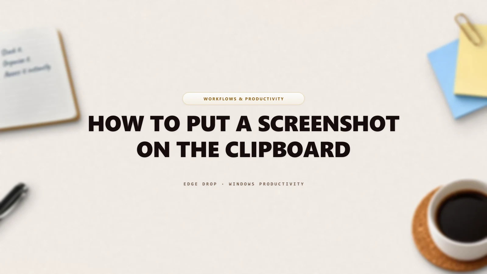 How to Put a Screenshot on the Clipboard — Edge Drop Guide