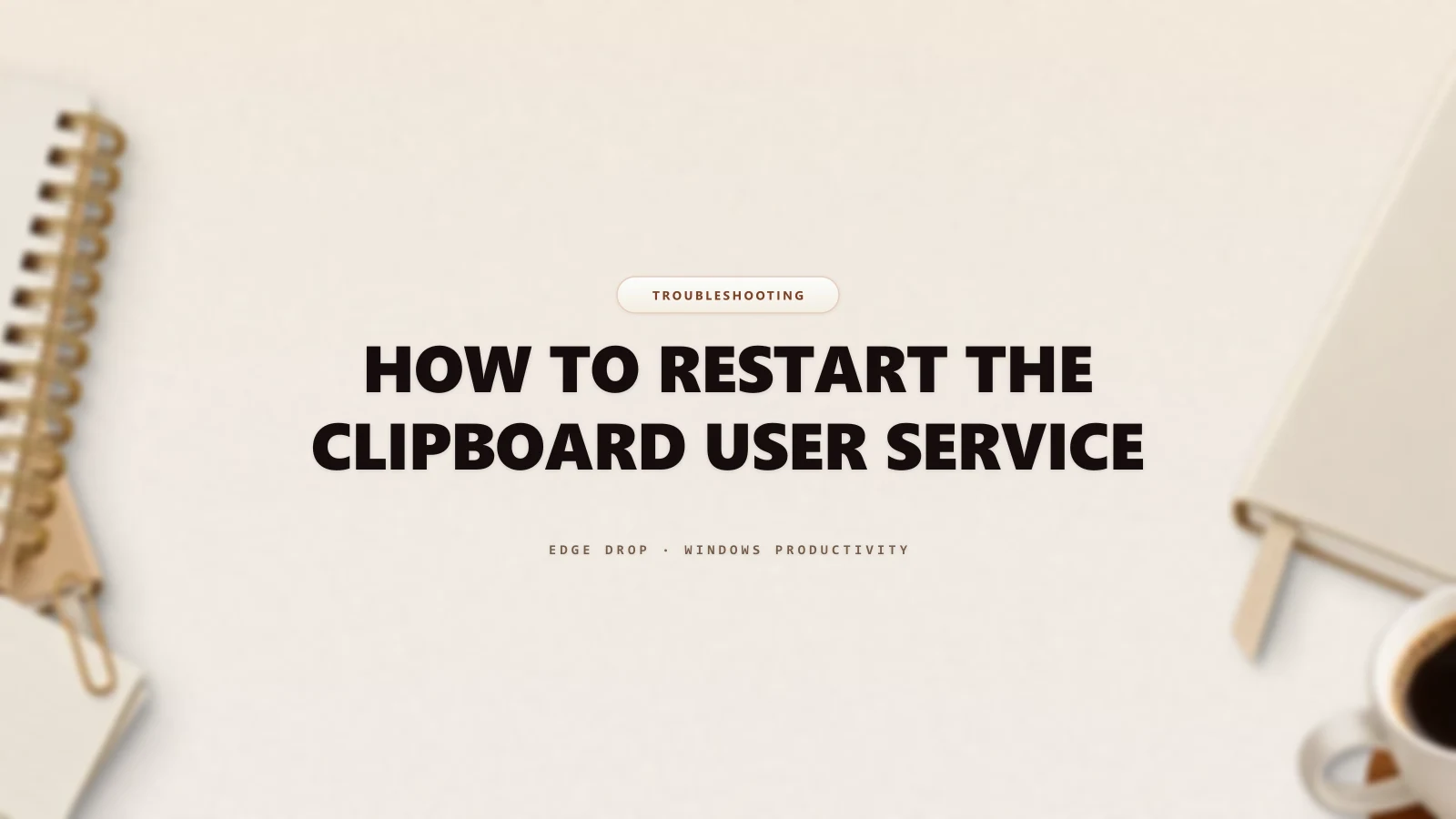 How to Restart the Clipboard User Service — Edge Drop Guide